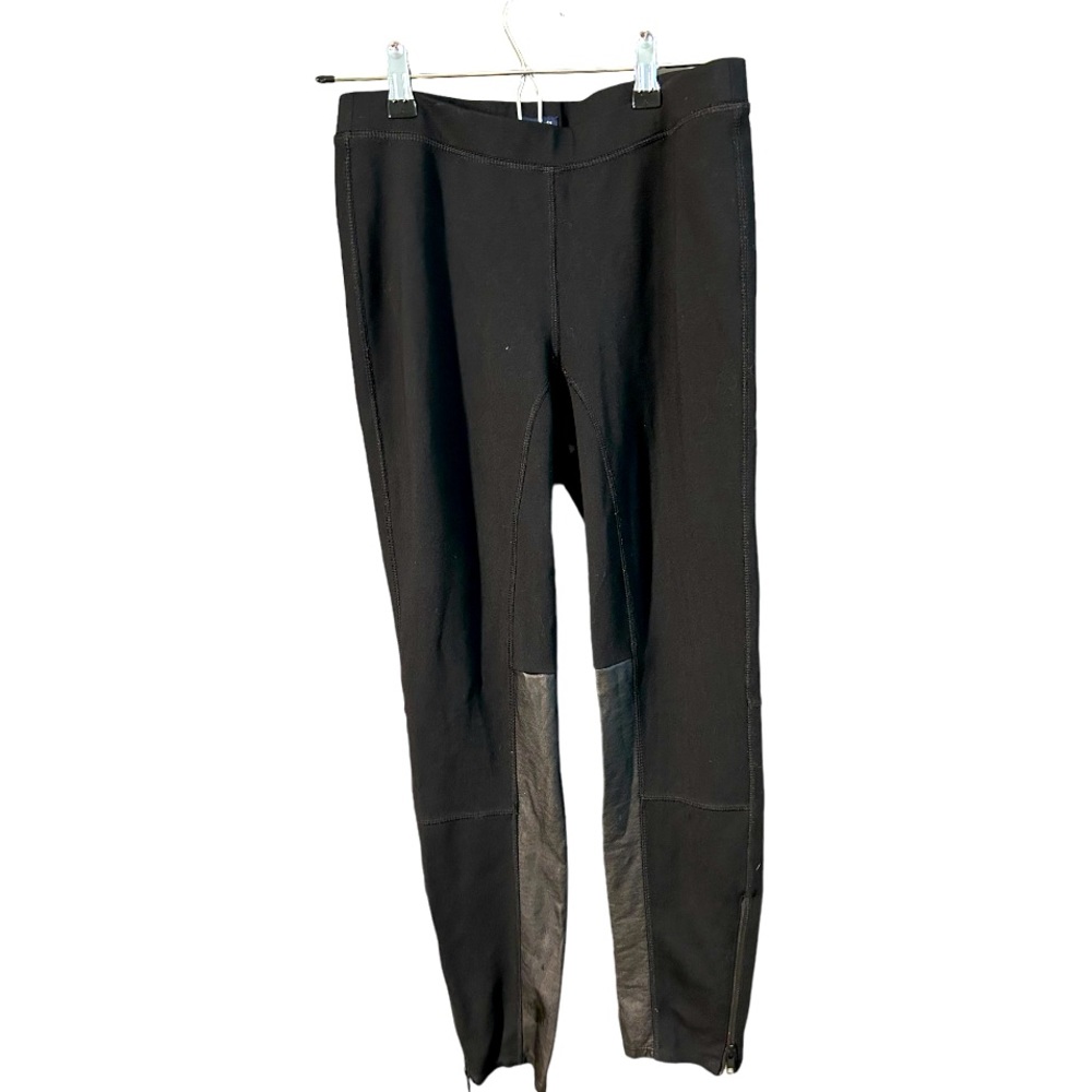 NWOT Madewell Leather Insert Moto Leggings. Size 6. Black